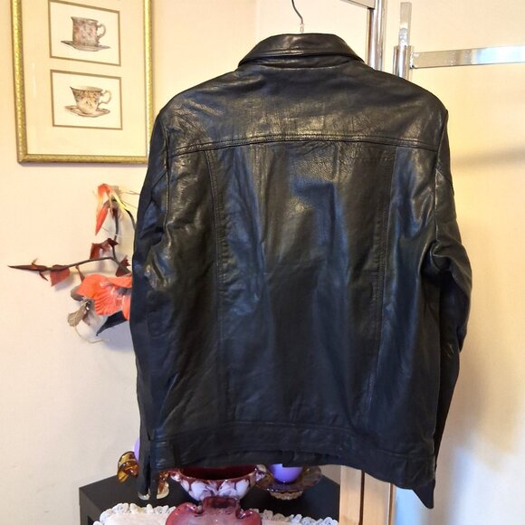 NWT Blend Women's Black Lined Genuine Leather Jacket Warm Outerwear Size L - Picture 14 of 14